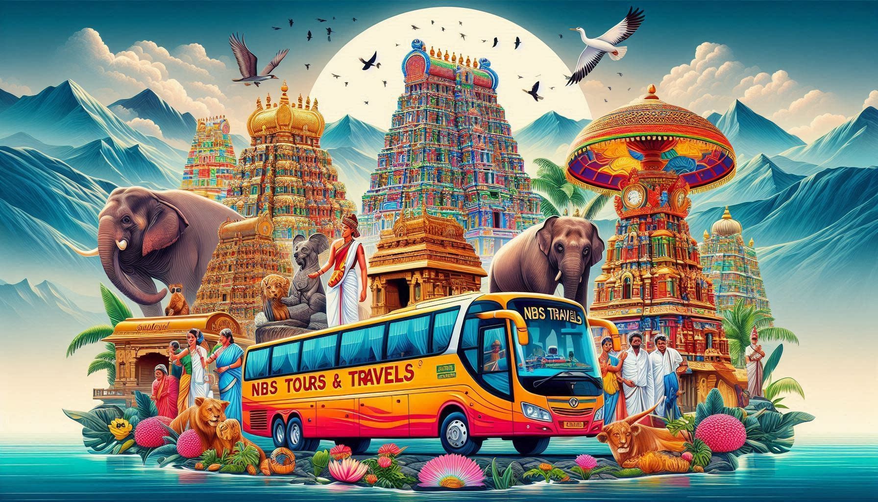 NBS Bus with Tamilnadu Tourism